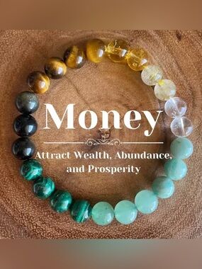 JD Gems jewelry money Beaded Bracelet natural stone 6/8/10mm
